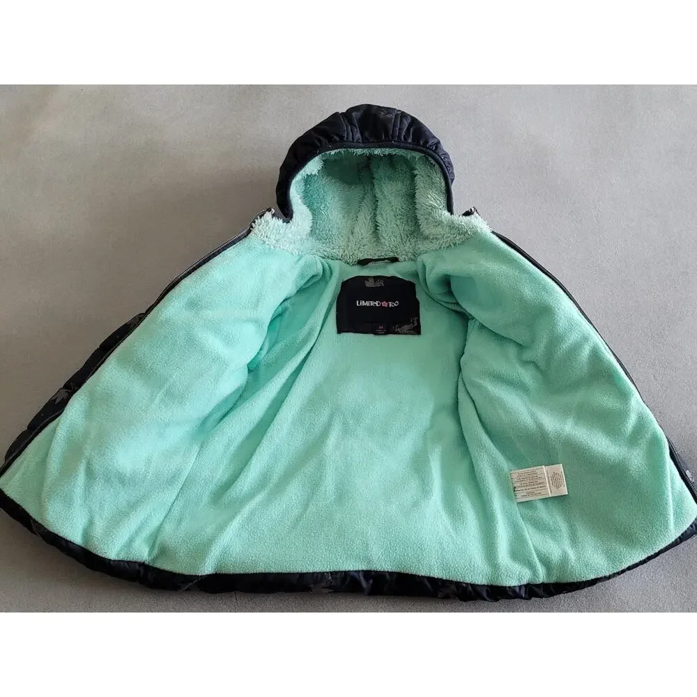 LIMITED TOO Girls Toddler Navy Puffer/Quilted Coat/Jacket --Toddler Sz 2T